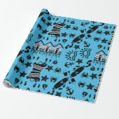 Das Meer und der Sand des Meeres Geschenkpapier (Ungerollt)