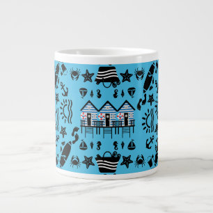 Das Meer und der Sand des Meeres Jumbo-Tasse