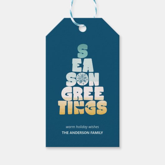 Das Meer und die Gruß Geschenkanhänger (Vorderseite)