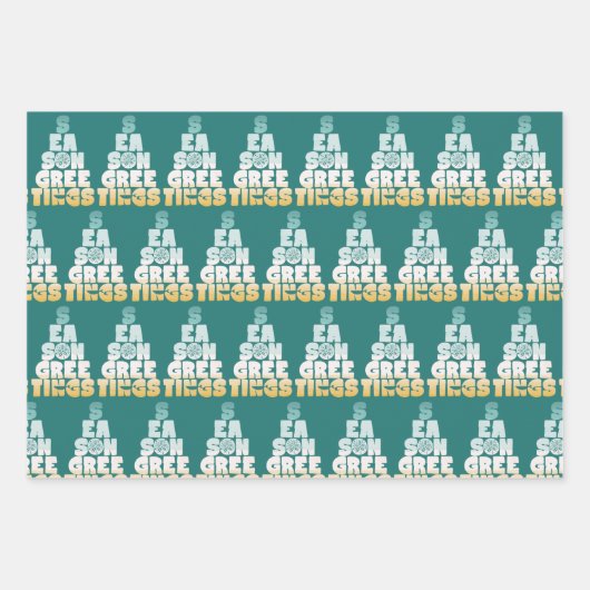 Das Meer und die Gruß Geschenkpapier Set (Vorderseite)