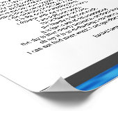 Das Meer von Blau ein Gedicht Poster (Ecke)