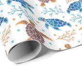 Das Meeresschildkröte-Muster Geschenkpapier (Rolleneckpunkt)