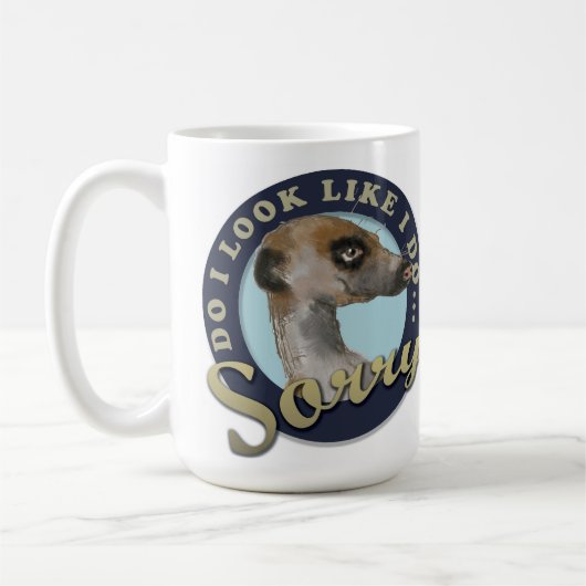 Das Meerkat mit Haltung Becher Kaffeetasse (Links)