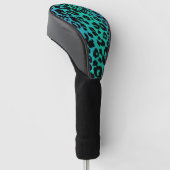 Das mehrfarbige Leopard-Design 6 Golf Headcover (angewinkelt)