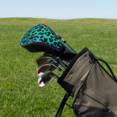 Das mehrfarbige Leopard-Design 6 Golf Headcover (In SItu)