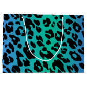 Das mehrfarbige Leopard-Design 6 Große Geschenktüte (Rückseite)