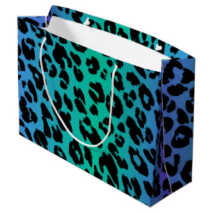 Das mehrfarbige Leopard-Design 6 Große Geschenktüte