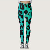 Das mehrfarbige Leopard-Design 6 Leggings (Vorderseite)