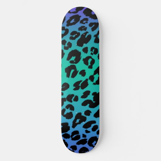 Das mehrfarbige Leopard-Design 6 Skateboard (Vorderseite)