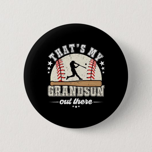Das meine Großmutter da draußen Baseball Großmutte Button (Vorderseite)