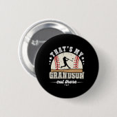 Das meine Großmutter da draußen Baseball Großmutte Button (Vorne & Hinten)