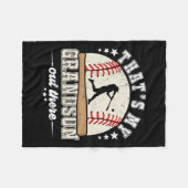 Das meine Großmutter da draußen Baseball Großmutte Fleecedecke (Vorderseite (Horizontal))