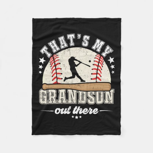 Das meine Großmutter da draußen Baseball Großmutte Fleecedecke (Vorderseite)