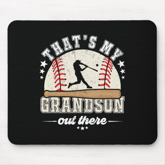 Das meine Großmutter da draußen Baseball Großmutte Mousepad (Vorne)