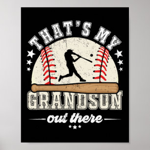 Das meine Großmutter da draußen Baseball Großmutte Poster