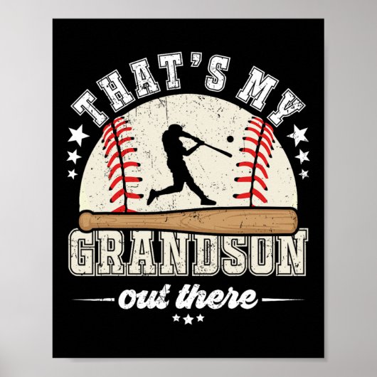 Das meine Großmutter da draußen Baseball Großmutte Poster (Vorne)