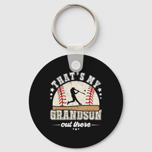 Das meine Großmutter da draußen Baseball Großmutte Schlüsselanhänger (Vorderseite)
