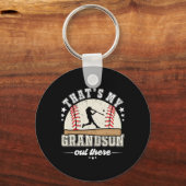 Das meine Großmutter da draußen Baseball Großmutte Schlüsselanhänger (Vorderseite)