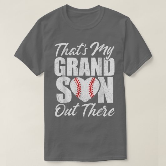 Das meine Großmutter da draußen Baseball Großmutte T-Shirt (Design vorne)