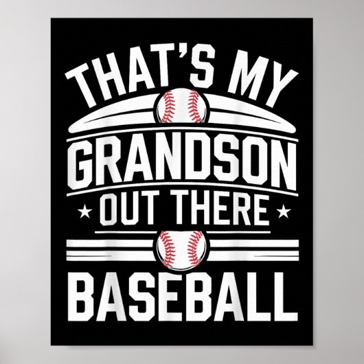 Das meine Großmutter sagte Baseball-Zitat Sayin Poster (Vorne)
