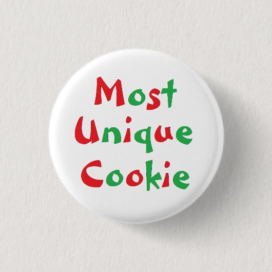 "Das meiste einzigartige Plätzchen-" Preis-Button Button (Vorderseite)