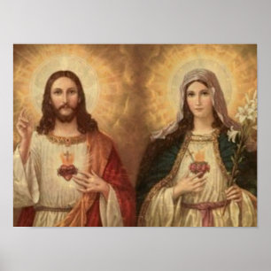 Das meiste heilige Herz von heiligem Jesus und von Poster