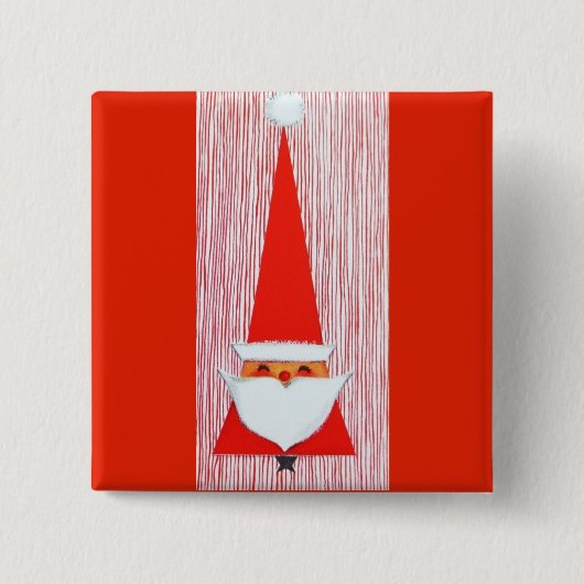 Das meiste schöne Vintage Weihnachten Sankt Button (Vorderseite)