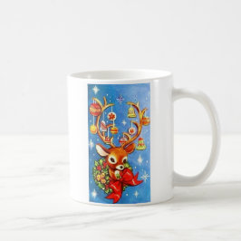 Das meiste schöne Vintage Weihnachtsren Kaffeetasse