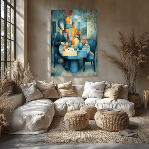 Das Meisterwerk der Neuinterpretation des blauen T Poster