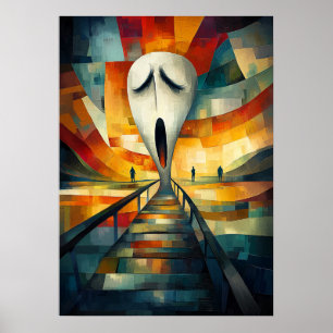 Das Meisterwerk des Schrei-Cubist-Minimalismus ins Poster