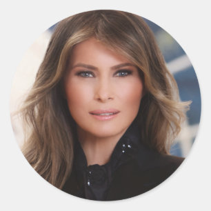 Das Melania-Trumpf-offizielles Haus-Foto Runder Aufkleber