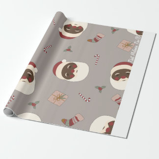 Das Melanin Tho® Black Santa Vintage Weihnachten Geschenkpapier
