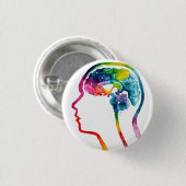 Das menschliche Gehirn Button (Vorne & Hinten)
