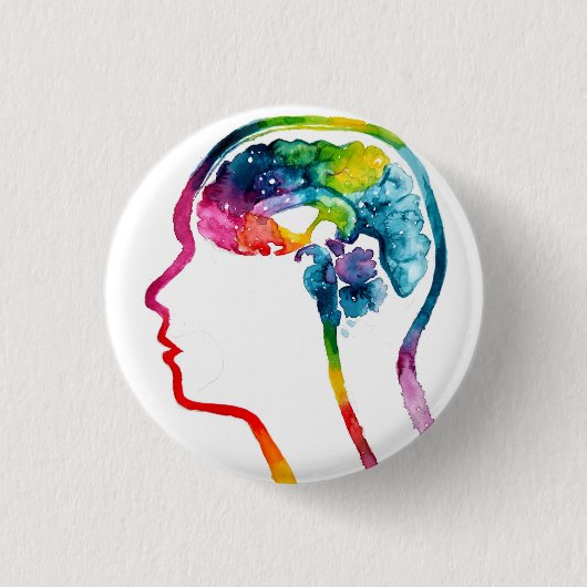 Das menschliche Gehirn Button (Vorderseite)