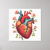 „Das menschliche Herz – Zentrum des Lebens“ Leinwanddruck (Vorderseite)