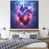 „Das menschliche Herz – Zentrum des Lebens“ Leinwanddruck (Insitu (Schlafzimmer))