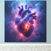„Das menschliche Herz – Zentrum des Lebens“ Leinwanddruck (Insitu (Holzboden))