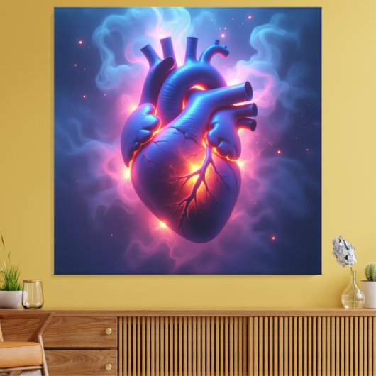 „Das menschliche Herz – Zentrum des Lebens“ Leinwanddruck (Insitu (Wohnzimmer))