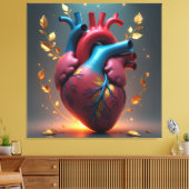 „Das menschliche Herz – Zentrum des Lebens“ Leinwanddruck (Insitu (Wohnzimmer))