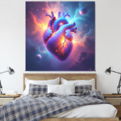 „Das menschliche Herz – Zentrum des Lebens“ Leinwanddruck (Insitu (Schlafzimmer))