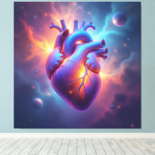 „Das menschliche Herz – Zentrum des Lebens“ Leinwanddruck (Insitu (Holzboden))