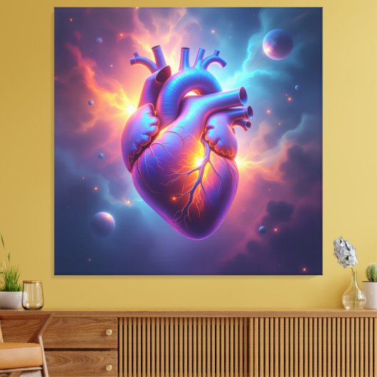 „Das menschliche Herz – Zentrum des Lebens“ Leinwanddruck (Insitu (Wohnzimmer))