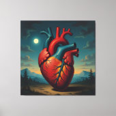 „Das menschliche Herz – Zentrum des Lebens“ Leinwanddruck (Vorderseite)