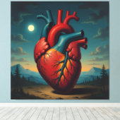 „Das menschliche Herz – Zentrum des Lebens“ Leinwanddruck (Insitu (Holzboden))