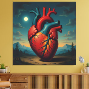 „Das menschliche Herz – Zentrum des Lebens“ Leinwanddruck