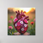 „Das menschliche Herz – Zentrum des Lebens“ Leinwanddruck (Vorderseite)