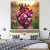 „Das menschliche Herz – Zentrum des Lebens“ Leinwanddruck (Insitu (Schlafzimmer))