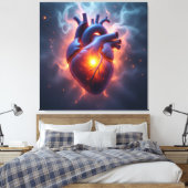 „Das menschliche Herz – Zentrum des Lebens“ Leinwanddruck (Insitu (Schlafzimmer))