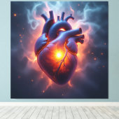 „Das menschliche Herz – Zentrum des Lebens“ Leinwanddruck (Insitu (Holzboden))