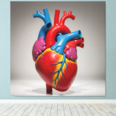 „Das menschliche Herz – Zentrum des Lebens“ Leinwanddruck (Insitu (Holzboden))